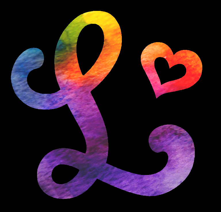 L logo rainbow